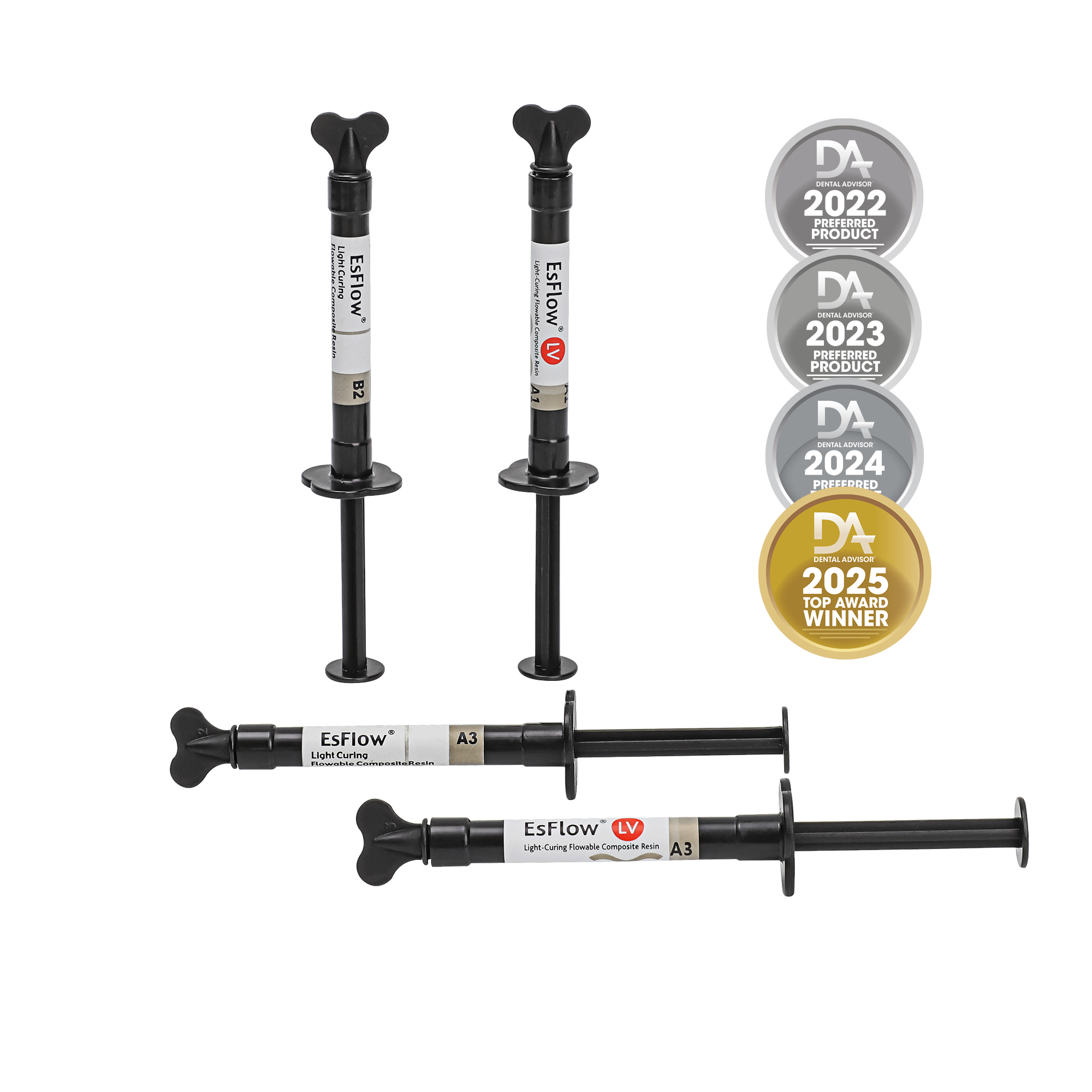 Spident EsFlow Light-cured flowable composite resin 2gx2 syringe