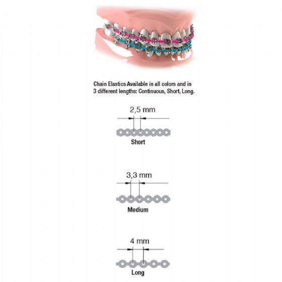 Morelli Orthodontic Elastic Power Chain Clear 4.5m