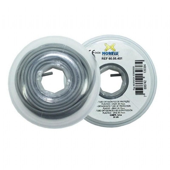 Morelli Orthodontic Elastic Gray Tube Archwire Protection Ø 0.75mm/0.95mm L300mm