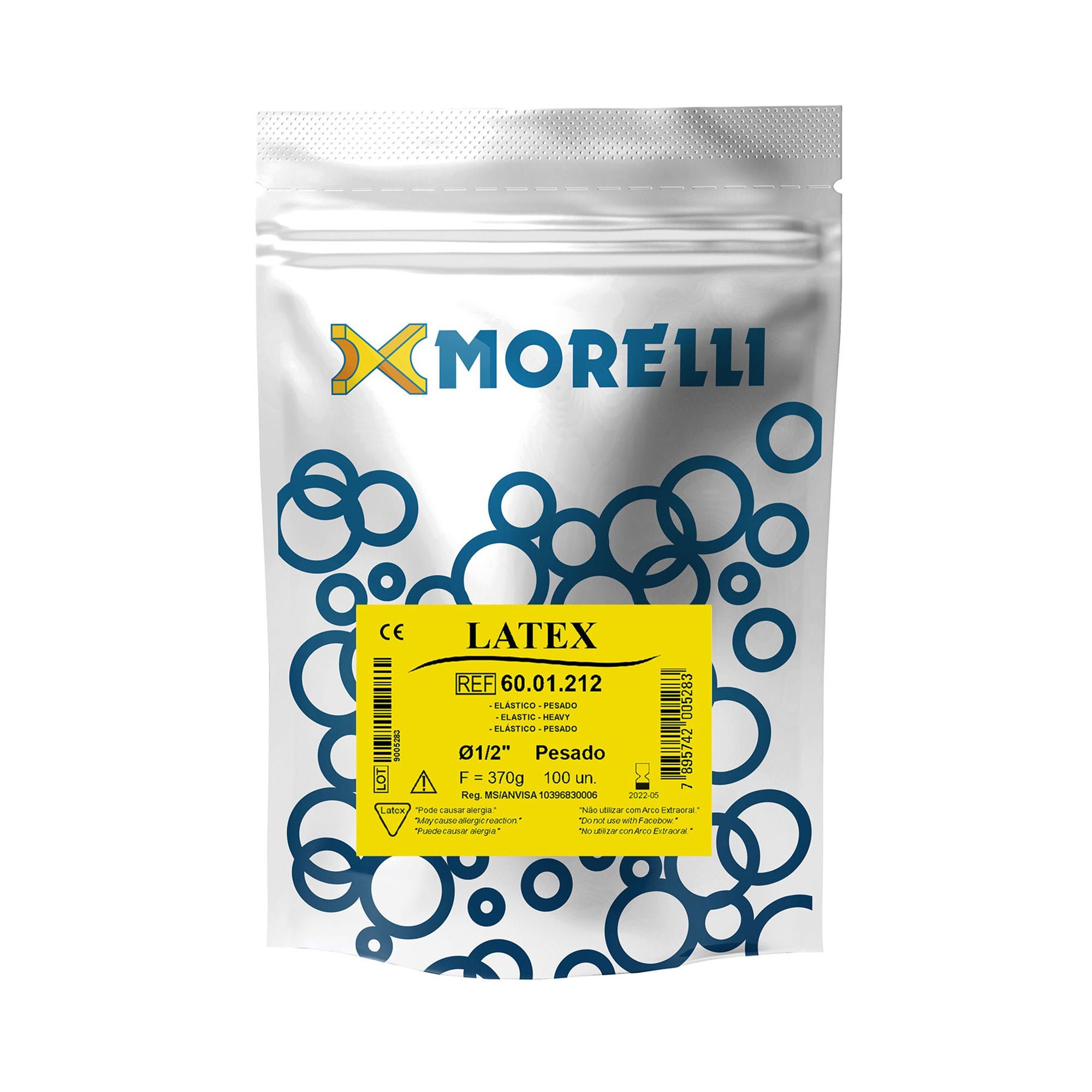 Morelli ExtraOral 1/2" Heavy Elastics Pack 6.5oz