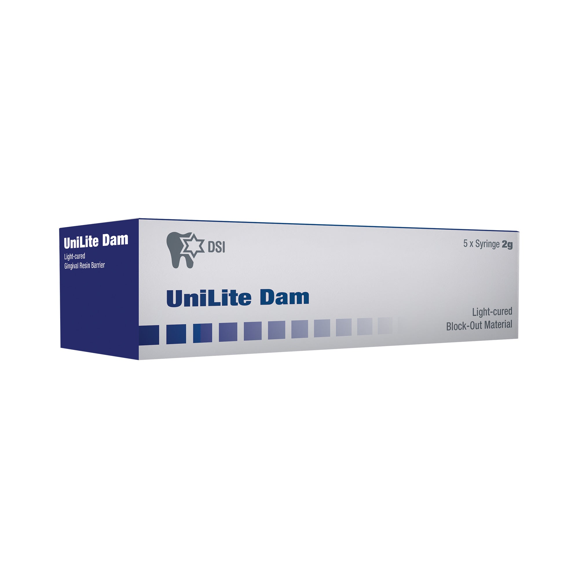 DSI UniLite Dam Light Curing Gingival Barrier 5x2g syringes