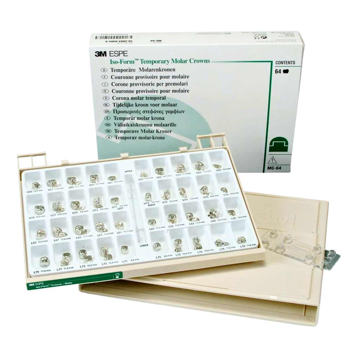 3M Temporary Crowns for Molars 64 pcs