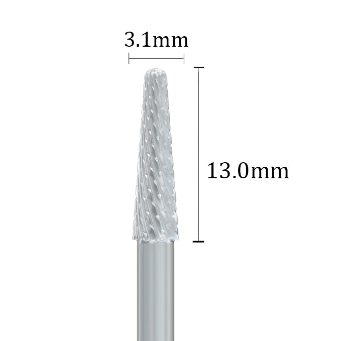 Wilson Cross Cut Cone Coarse Carbide Bur - 13.0mm