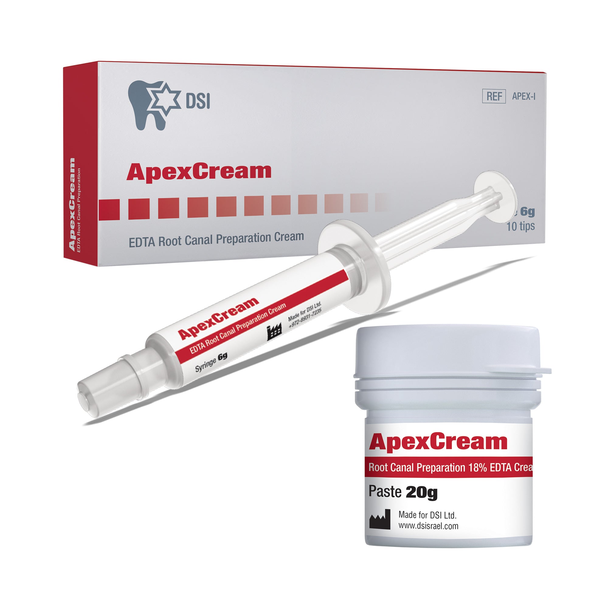 DSI ApexCream EDTA Cream 18% Smear Chelating Agent For Root Canal