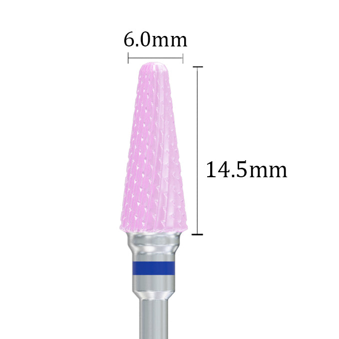 Wilson Zirconia Cross Cut Cone standard Carbide Pink Bur - 14.5mm