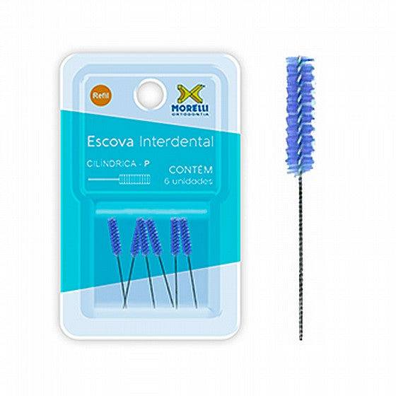 Morelli Interdental Clean Brushes Refill 6pcs Cylindrical Small