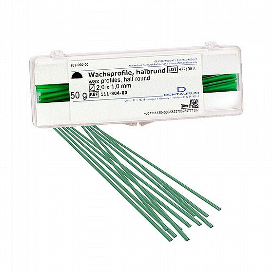 Dentaurum Wax Model Casting Stick Rod Half Round 50g