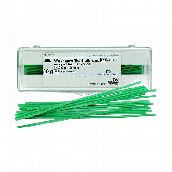 Dentaurum Wax Model Casting Stick Rod Half Round 50g