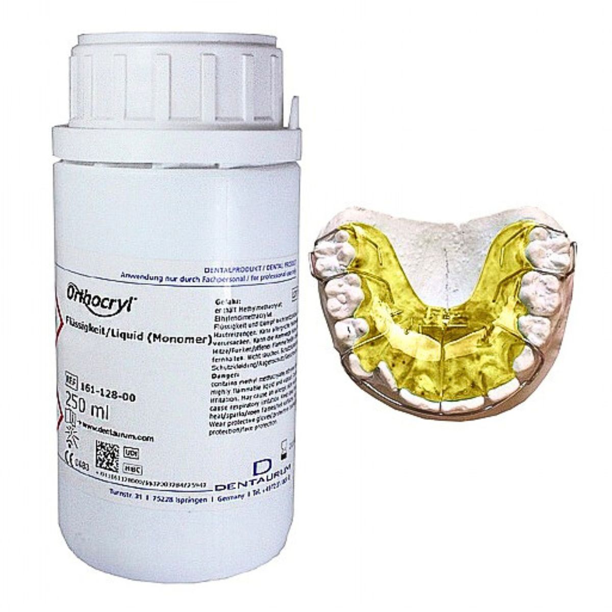 Dentaurum Orthocryl Yellow Acrylic Liquid 250ml