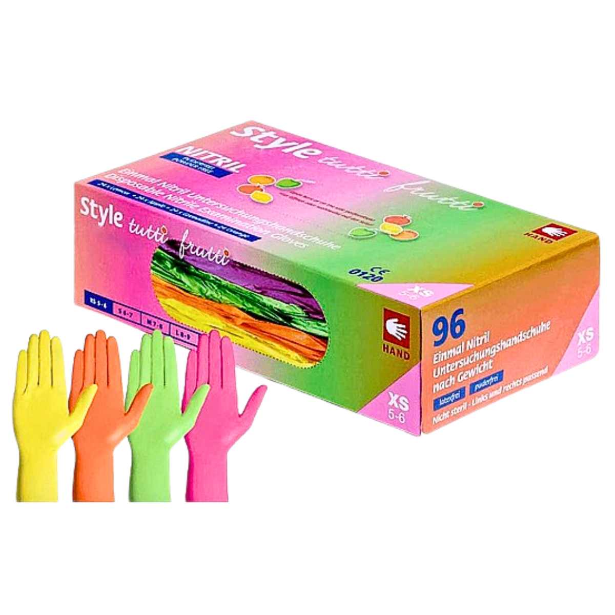 Disposable Nitrile Gloves 4 Colors 96pcs