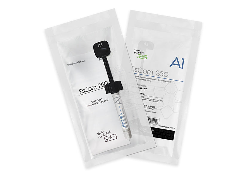 Spident EsCom250 Light-cured restorative hybrid composite resin 4g