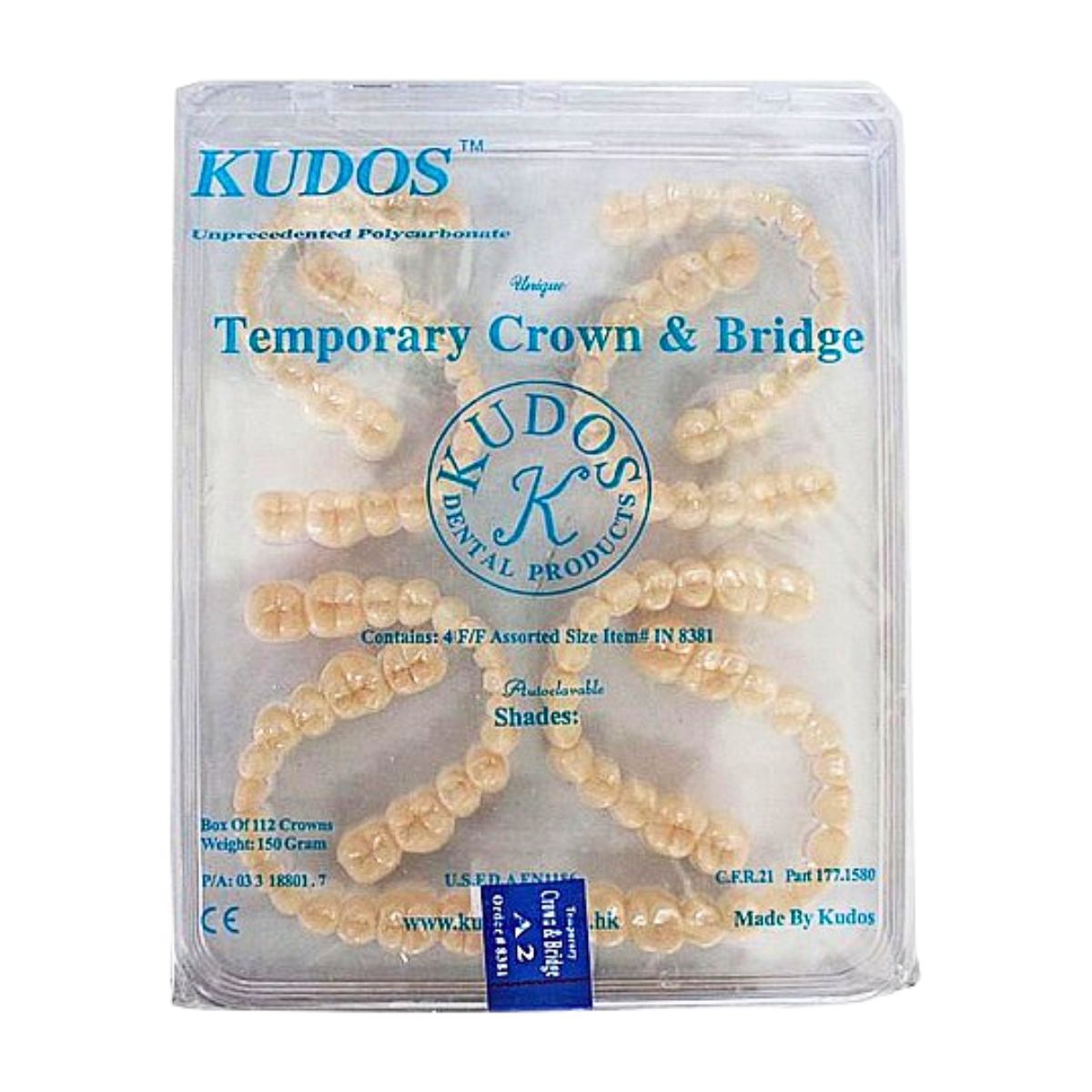 Kudos Temporary Crowns and Bridges Shade A2