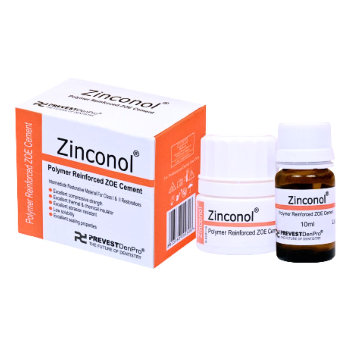 Prevest Den Pro Zinconol Polymer Reinforced Zoe Cement 10ml liquid and 20g powder