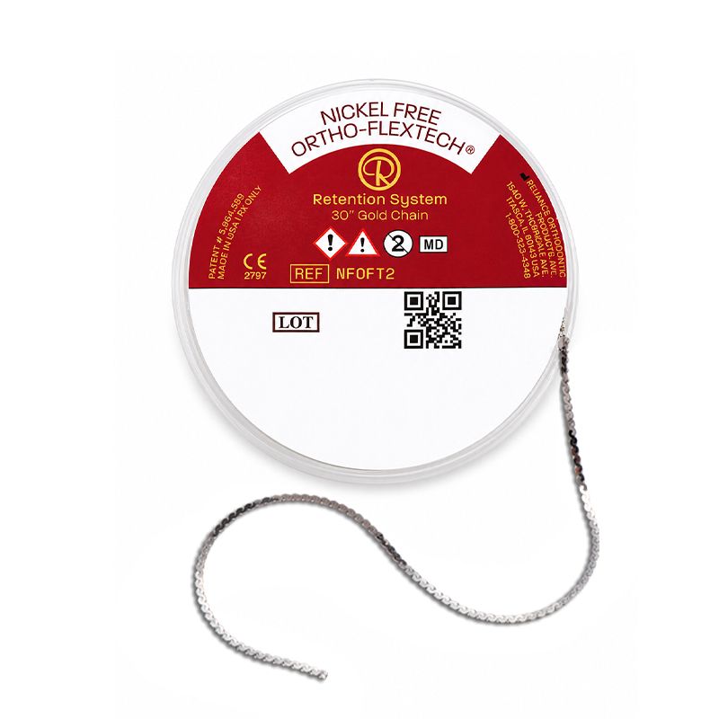 Reliance Ortho Flextech White Gold Nickel Free Chain Retainer Wire 762mm 30"