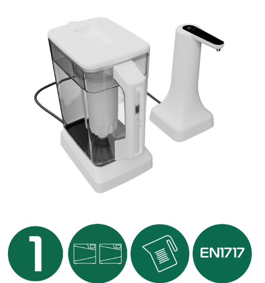 JDEM 100 Portable Water Purifier and Distiller Dispenser Kit 4.6L