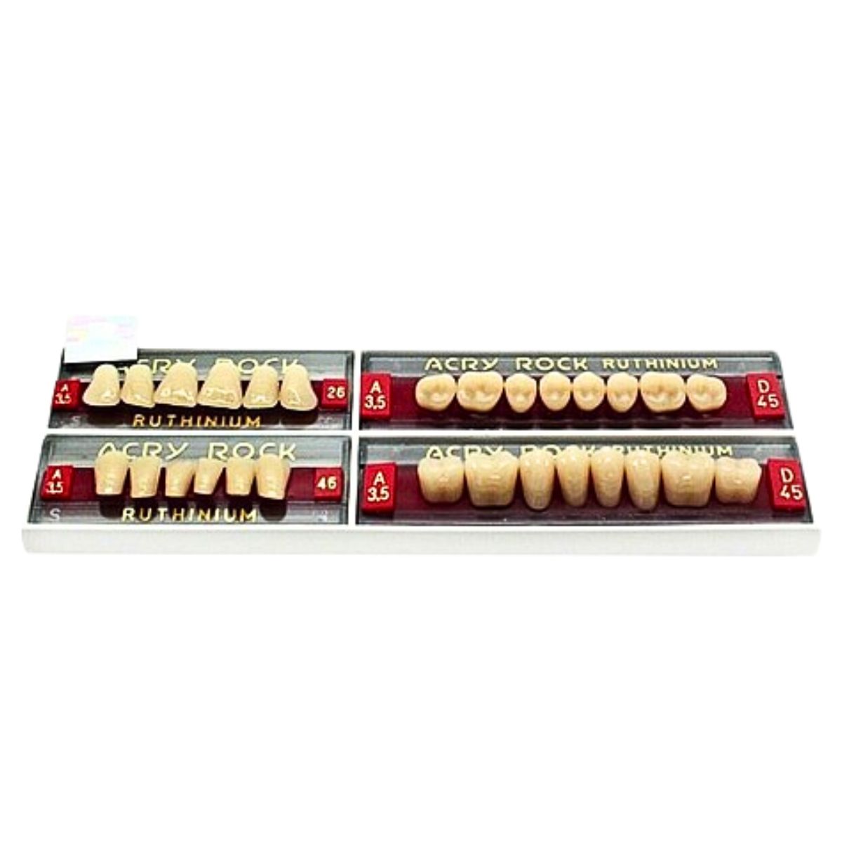 Ruthinium Artificial Acrylic Teeth 28pcs Set A3.5