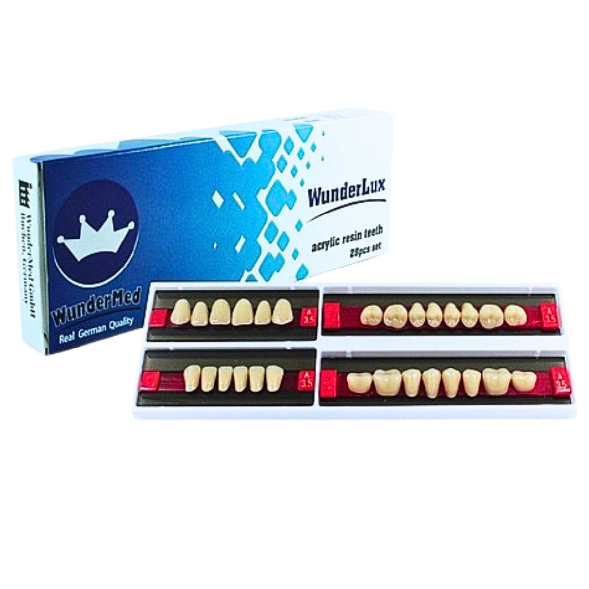Wunderlux Artificial Acrylic Dentures 28pcs Set A3.5