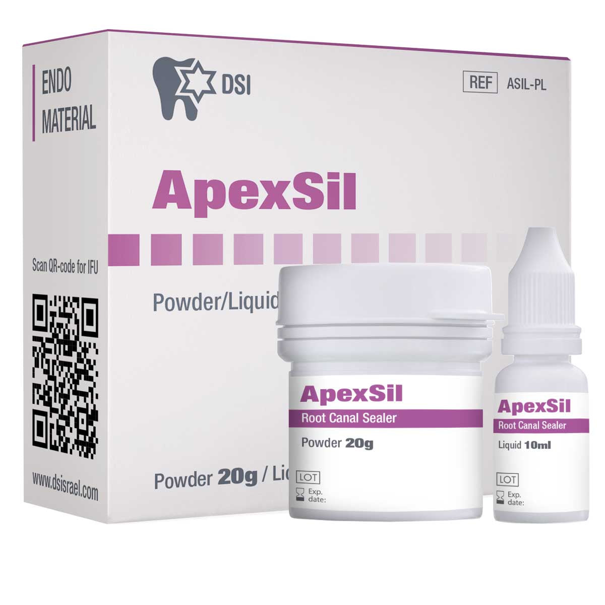 DSI Apexsil Powder/Liquid Epoxy Root Canal Sealer 20g+10ml