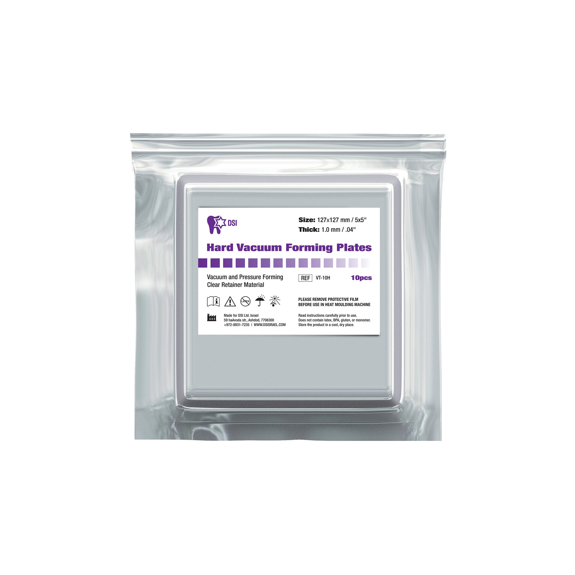 Hard Vacuum Plates 125x125mm