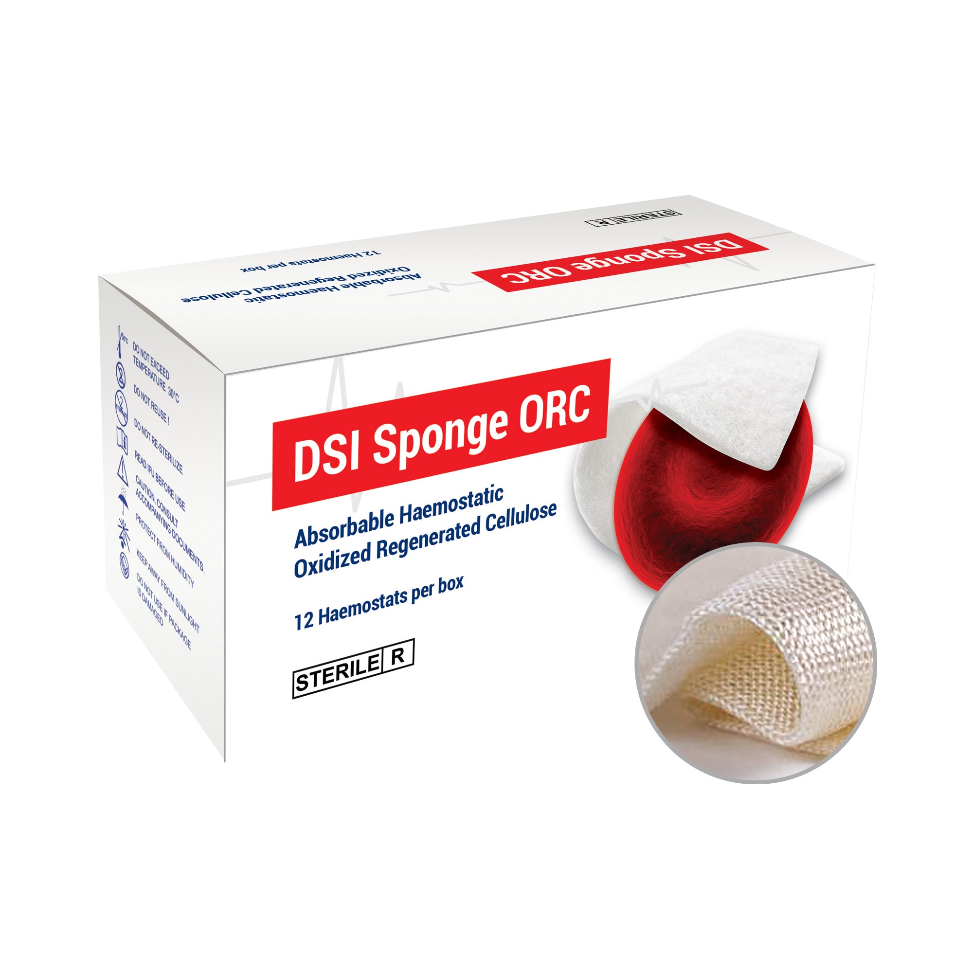 DSI ORC Sterile Absorbable Hemostatic Sponge KNIT