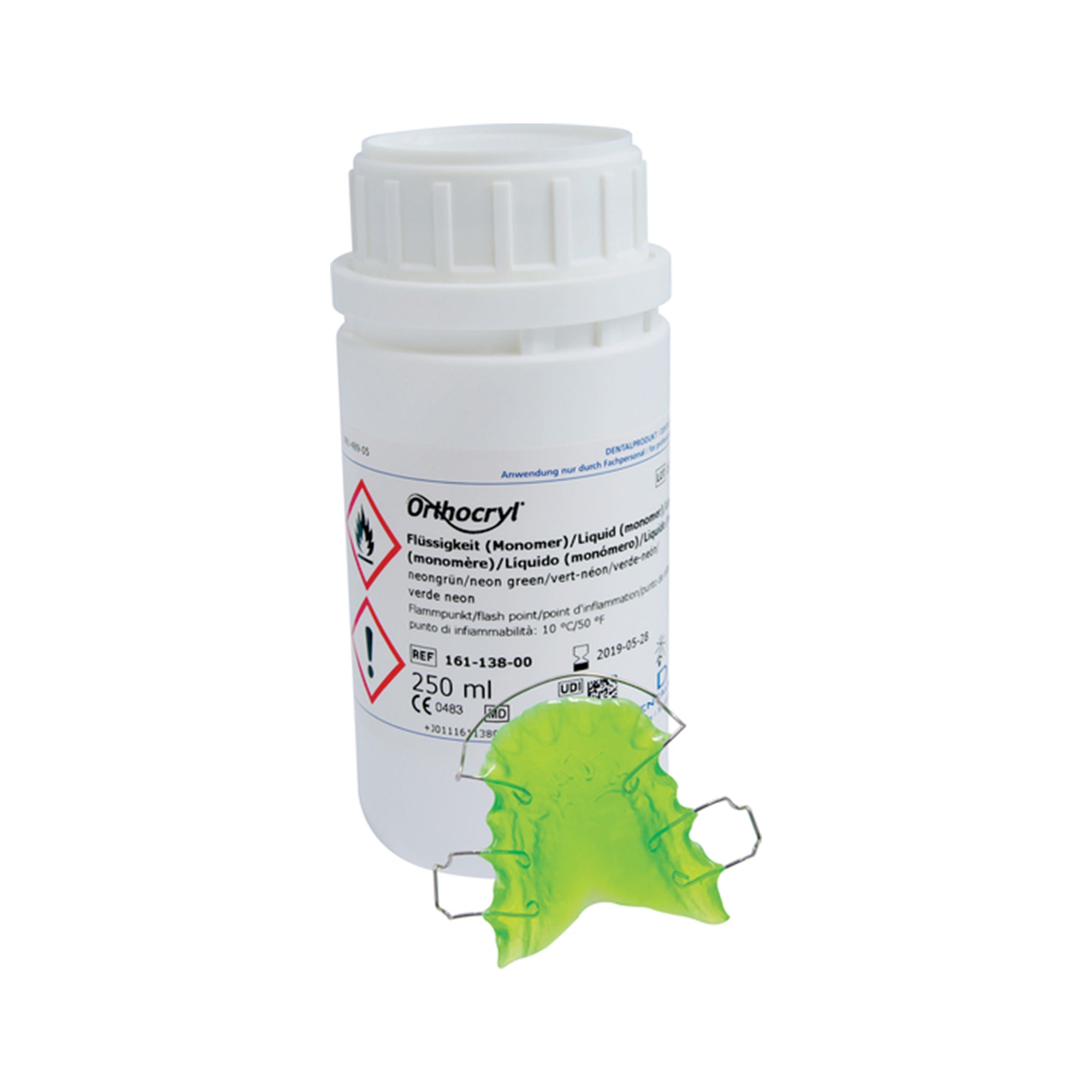 Dentaurum Orthocryl Neon Green Acrylic Liquid 250ml