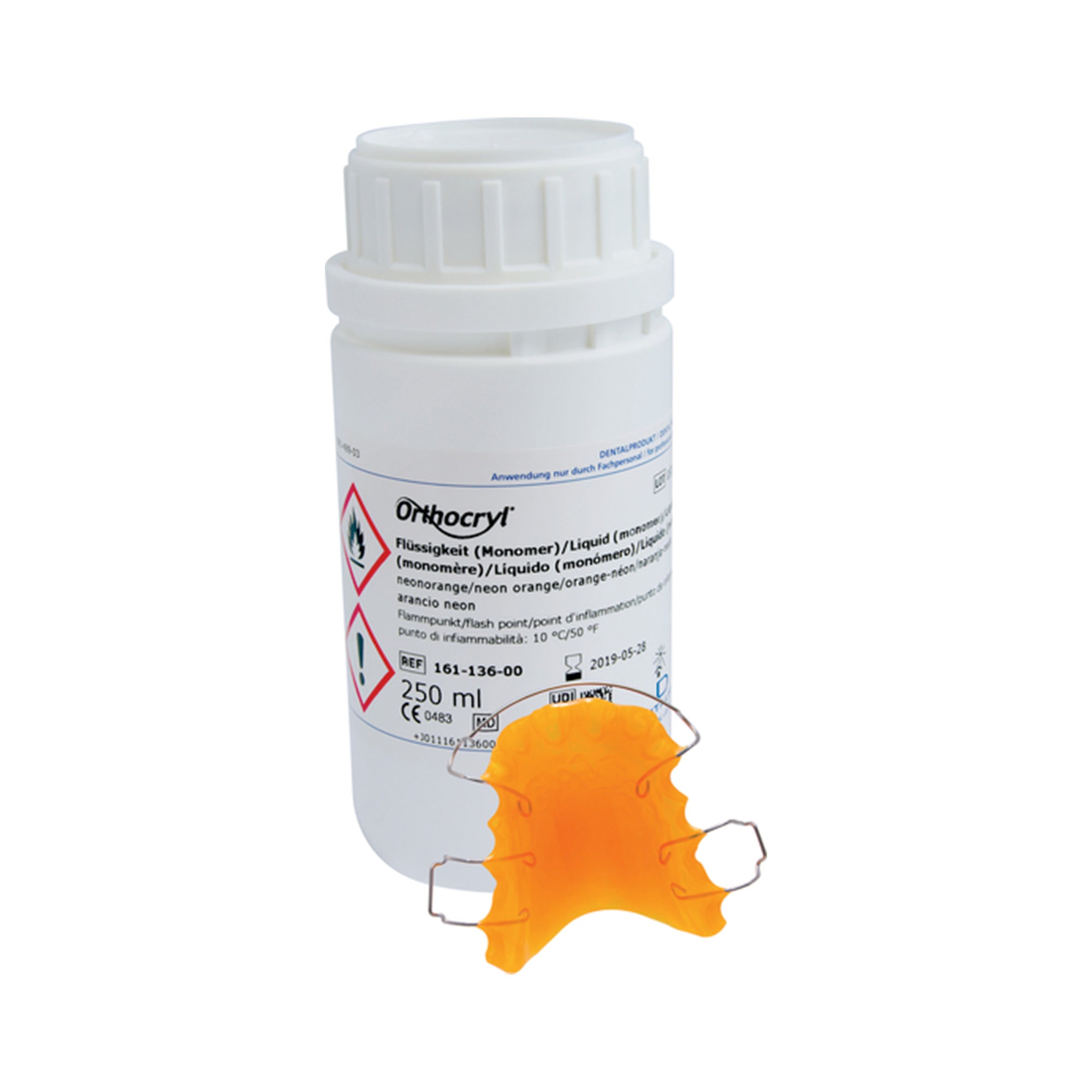 Dentaurum Orthocryl Neon Orange Acrylic Liquid 250ml