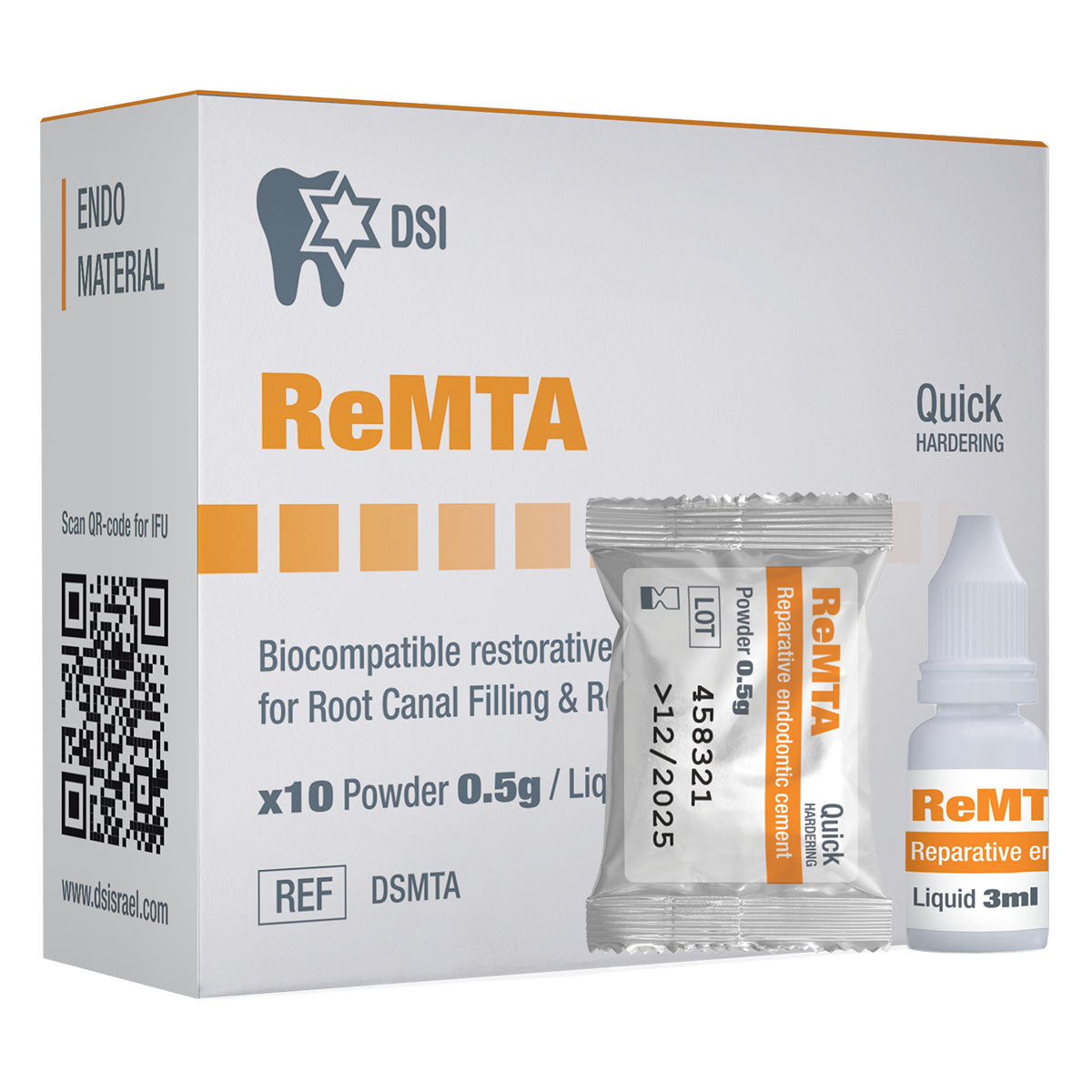 DSI ReMTA Biocompatible Restorative Endodontic Cement Powder/Liquid 5g 3ml