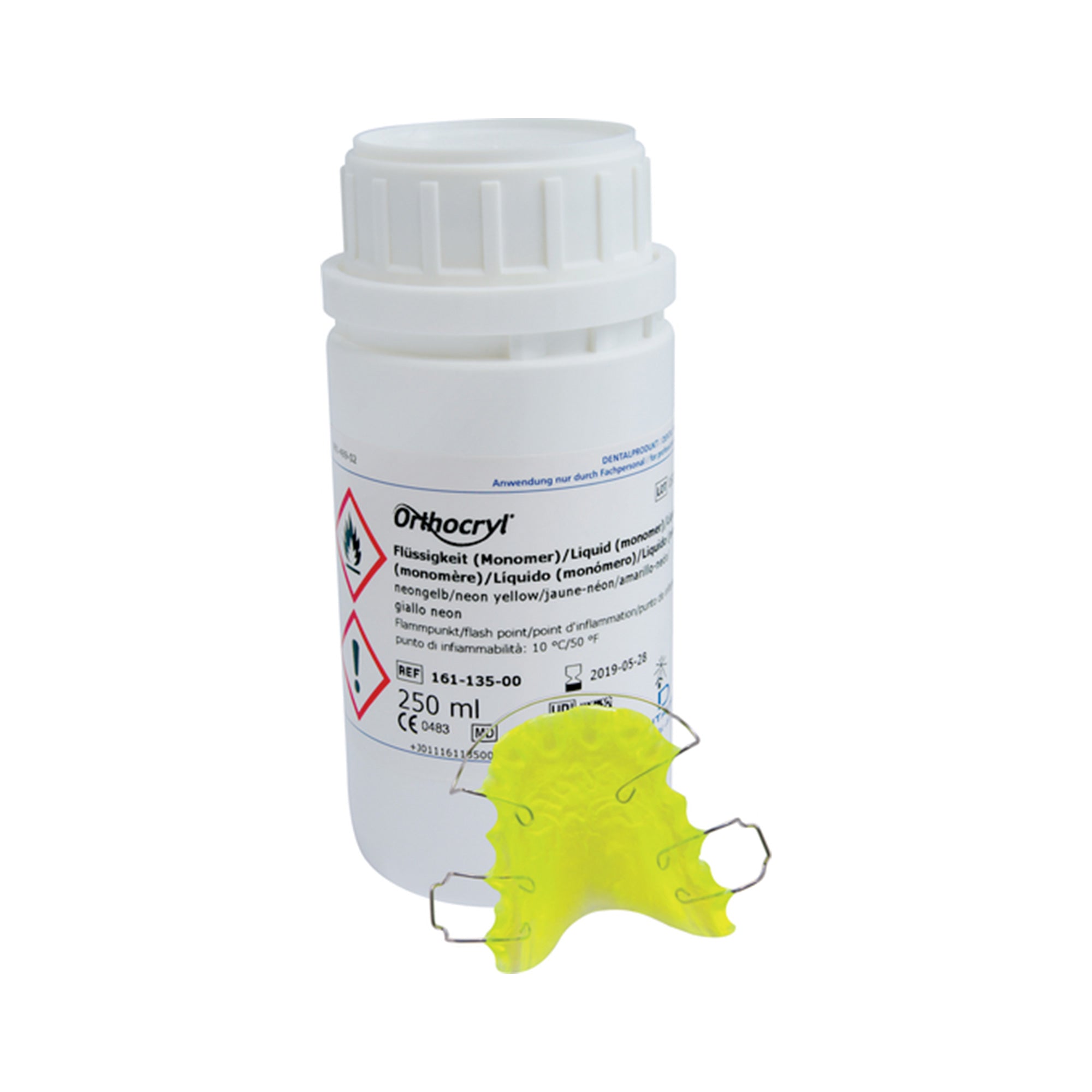 Dentaurum Orthocryl Neon Yellow Acrylic Liquid 250ml
