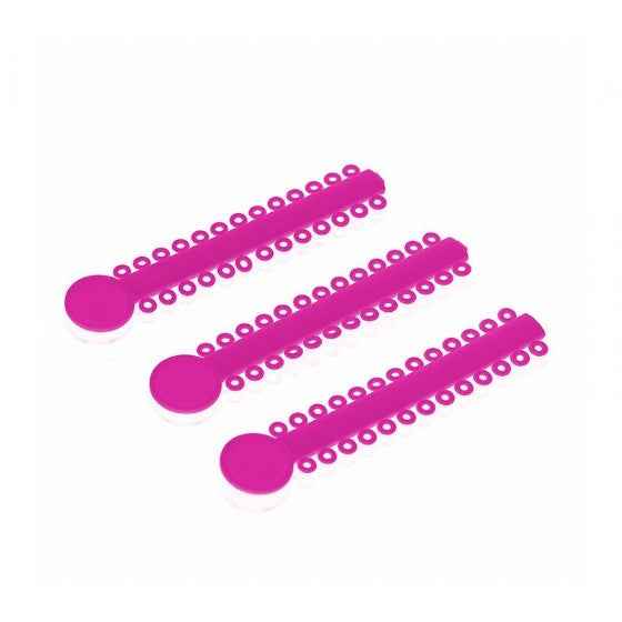 Magic Elastic Ligatures Modules Ties For Brackets Pink 1000pcs