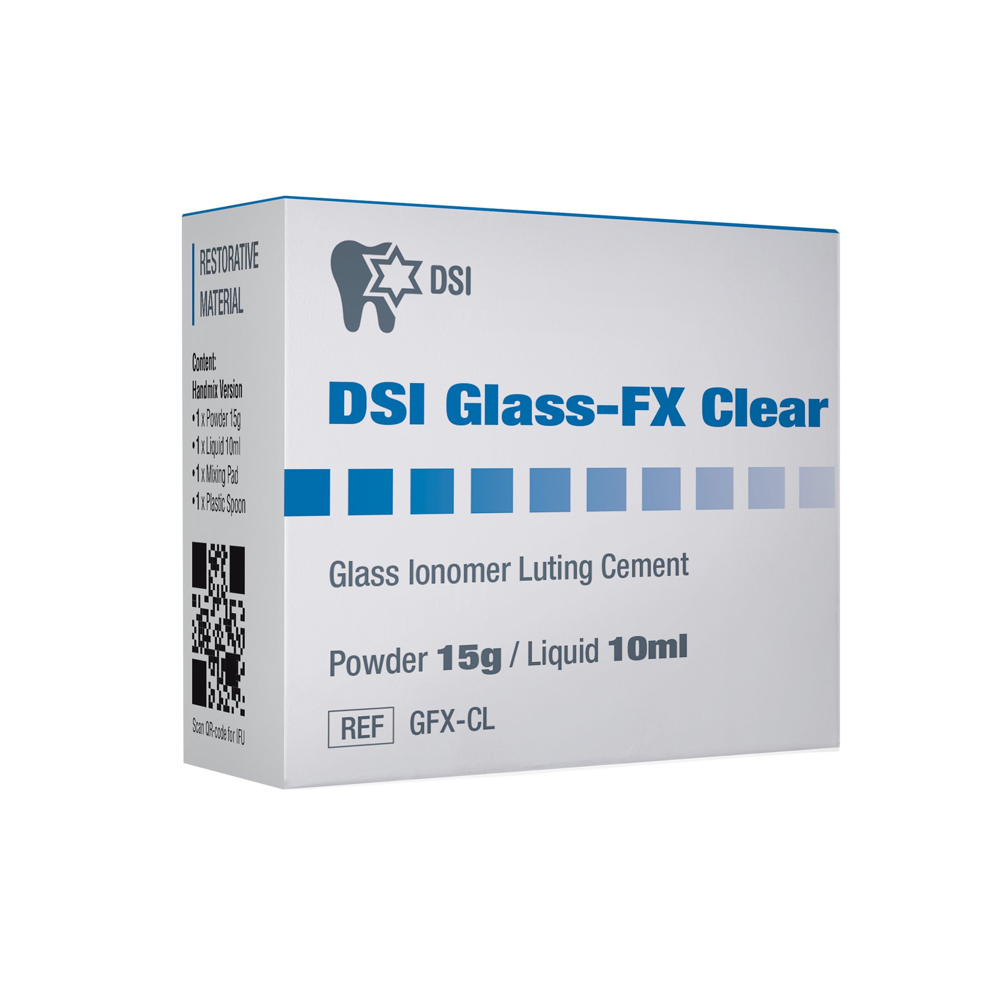 DSI Glass FX Clear Glass-Ionomer Translucent Cement 15g + 10ml