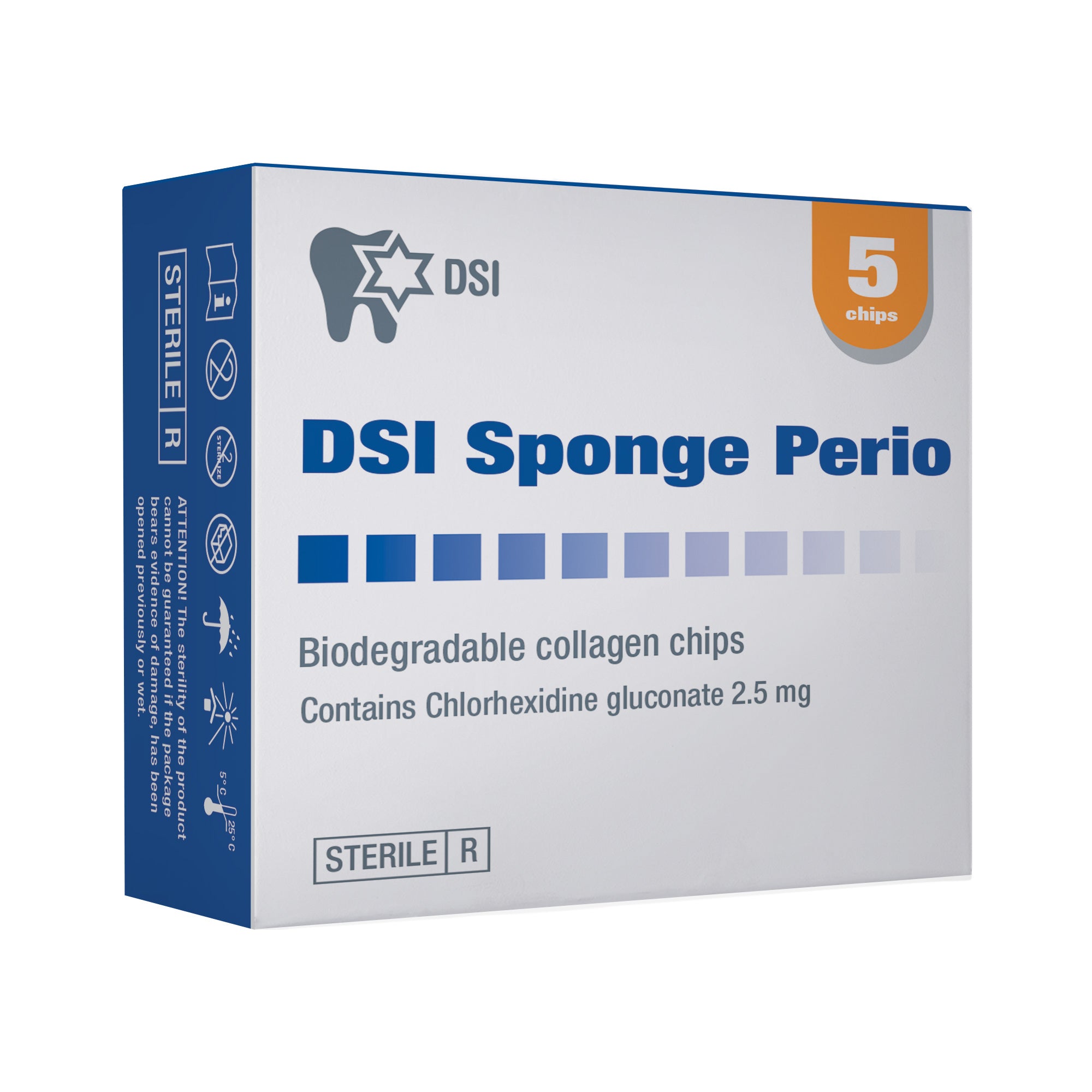 DSI Perio Sponge Collagen Chips 2.5mg of chlorhexidine gluconate
