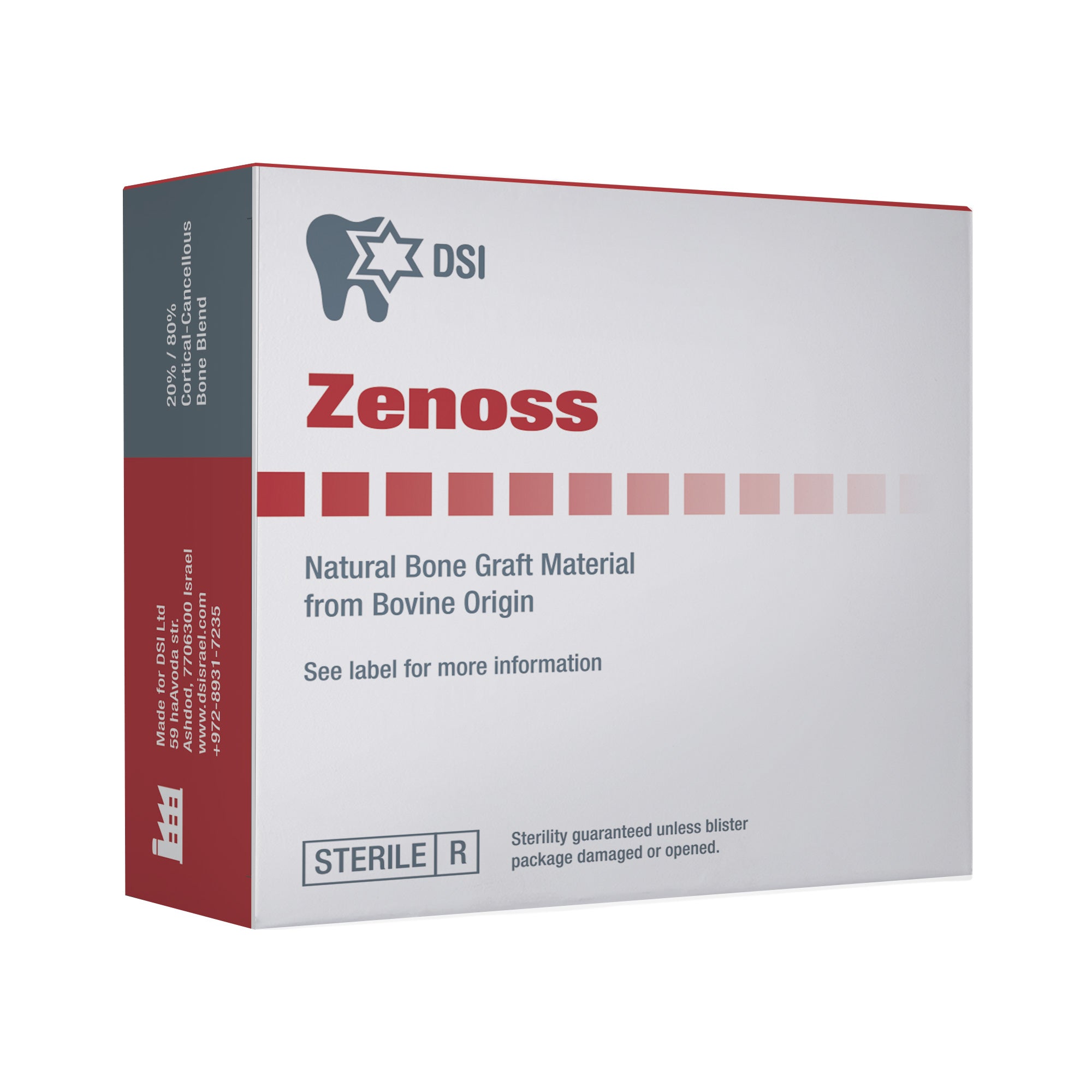 DSI Zenoss Bovine Natural Bone Graft Cortical-Cancellous Mix Cones