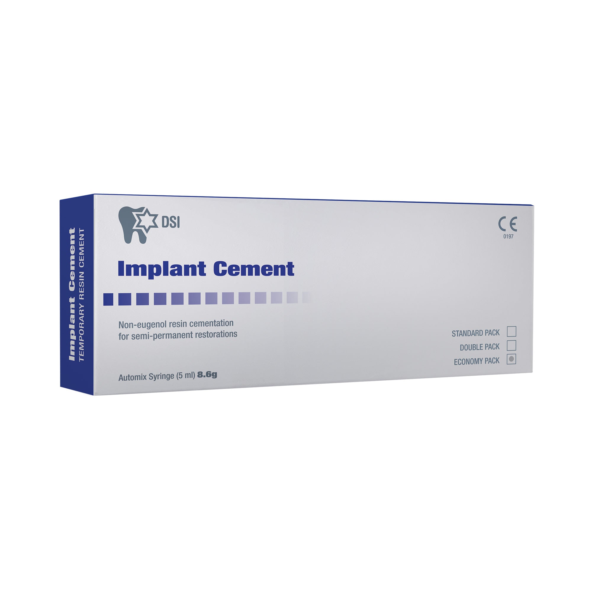 DSI Semi-Permament Implant Cement For Crowns 8.6g Automix Syringe