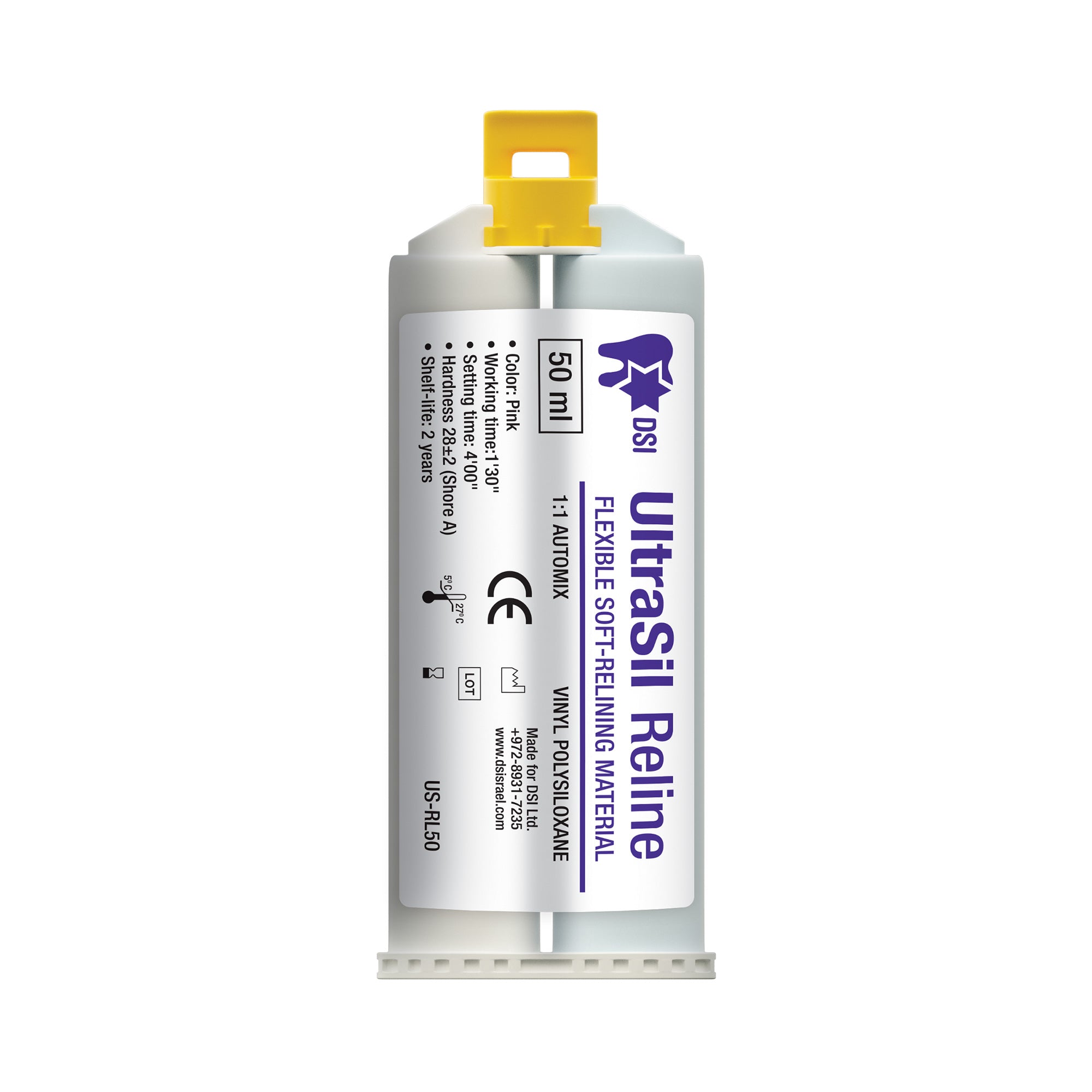 DSI Ultrasil Reline Soft-Relining Material For Dentures 50ml + 10ml