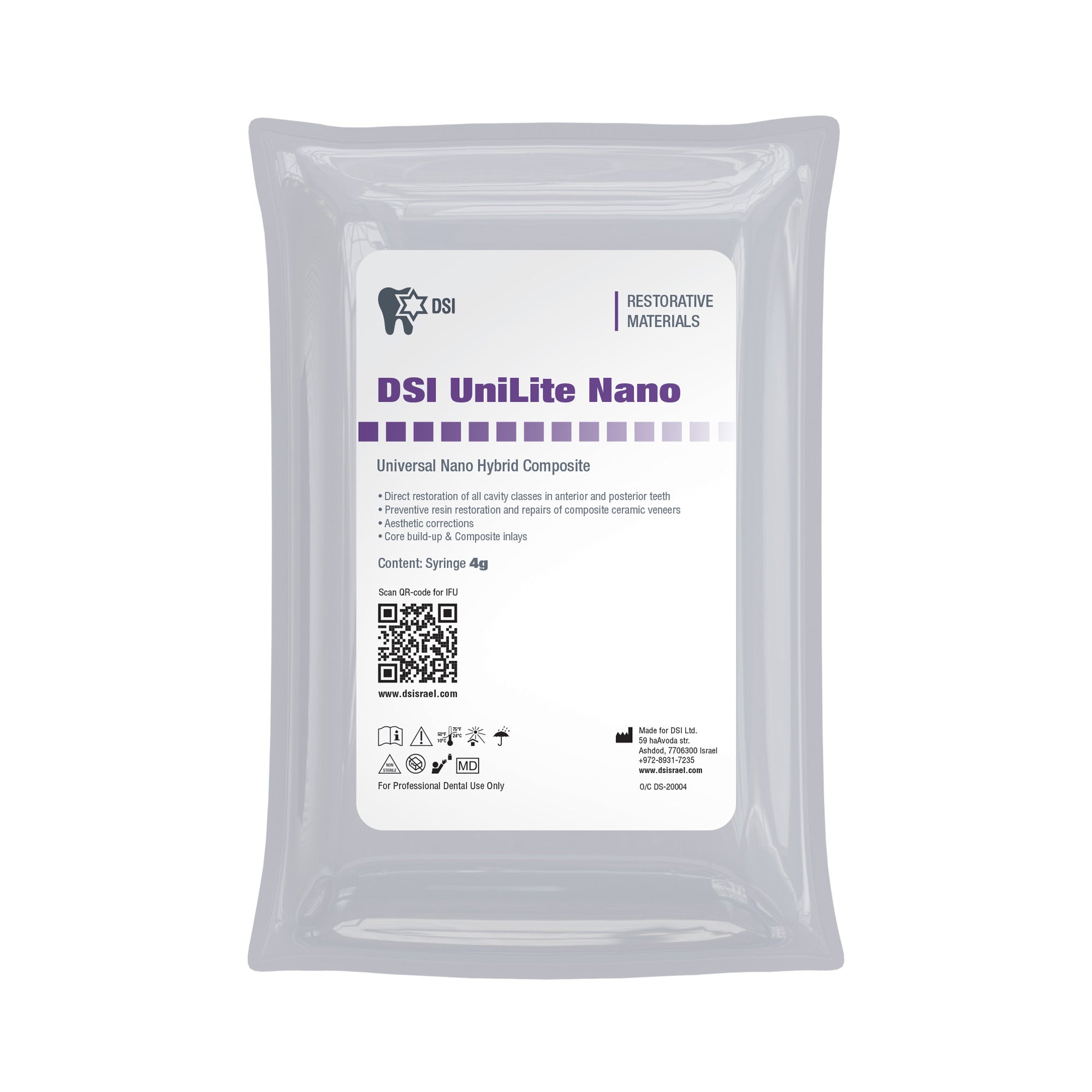 DSI UniLite Nano Hybrid Universal Composite For Tooth Restoration 4g