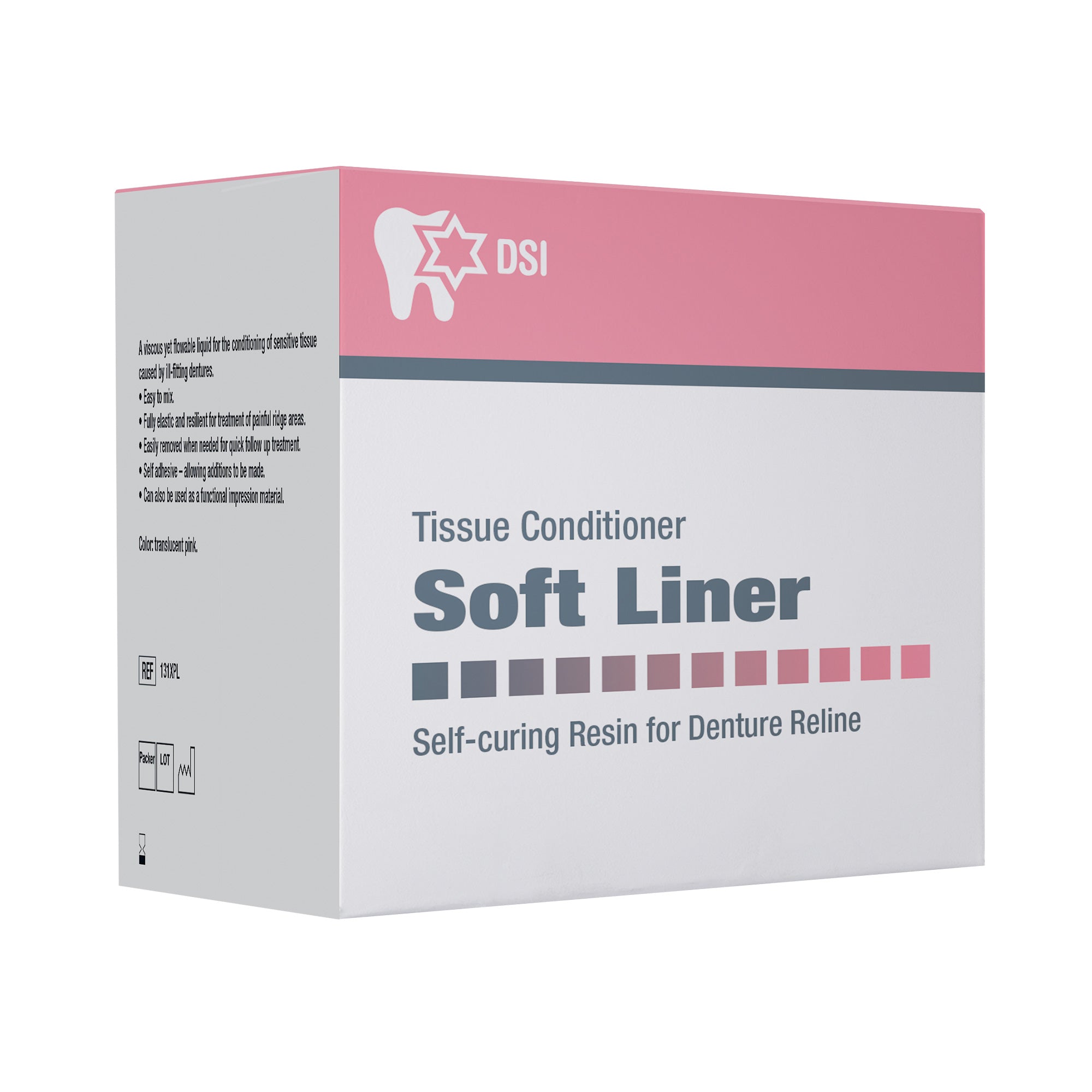 DSI Soft Liner Resin For Dentures Tissue Conditioner 2x50g + 100ml