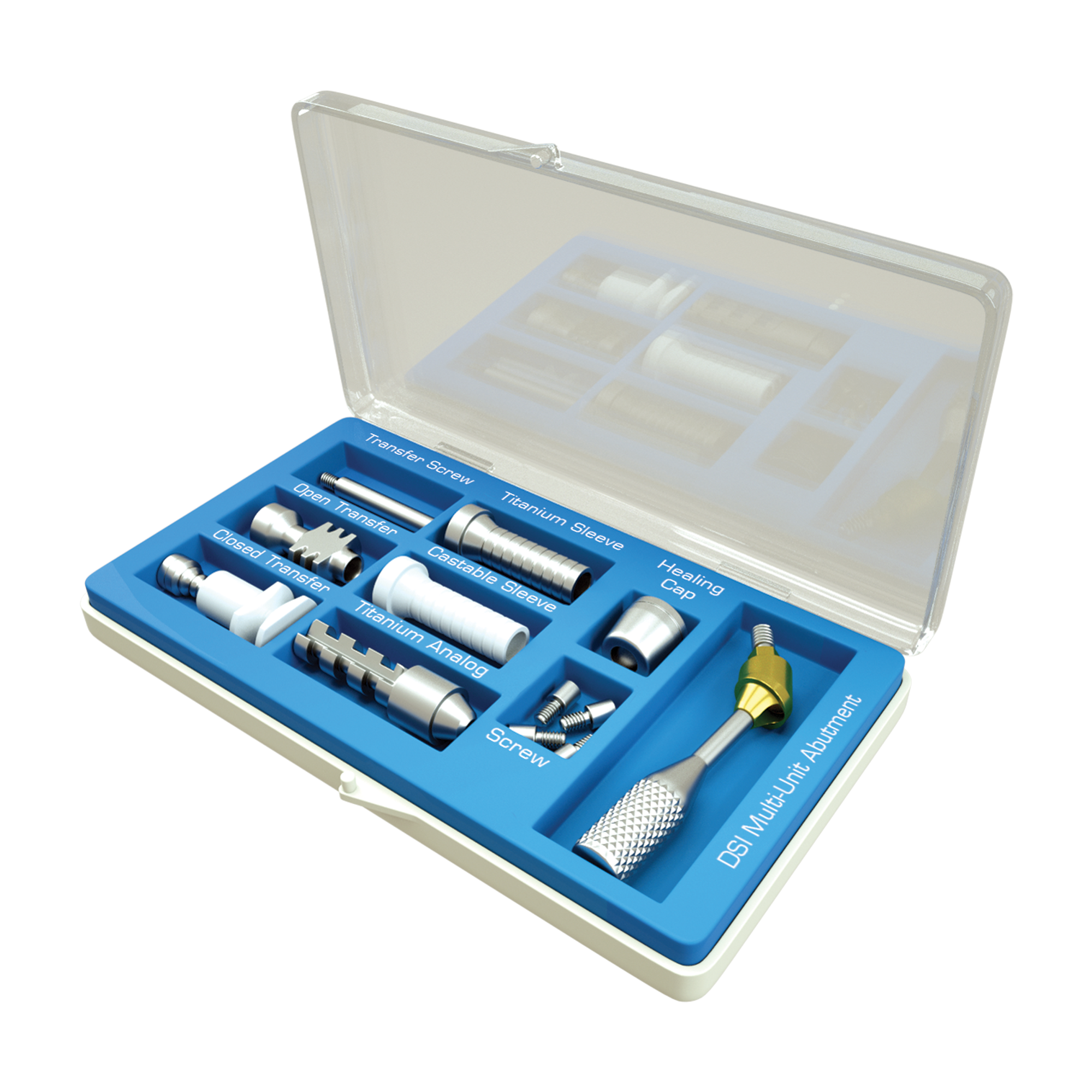 DSI Premium Angulated Multi Unit Abutment (M1.4) 4.9mm Full Set - Internal Hex Ø2.42mm