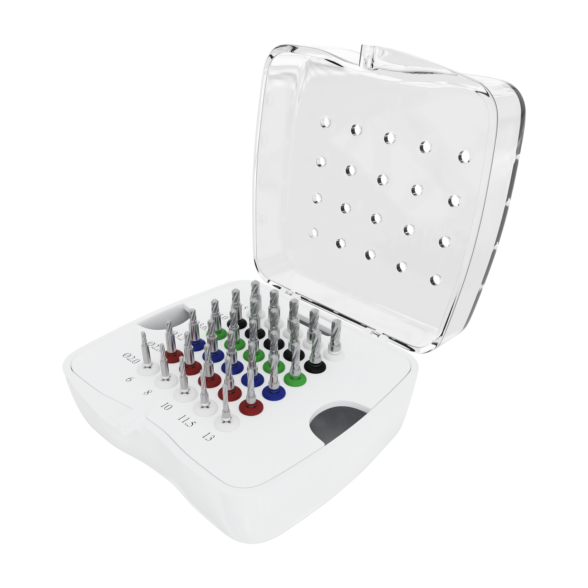 DSI STOP-30 Integral Stopper Drills Kit Silver Drill Osteotomy Prepara