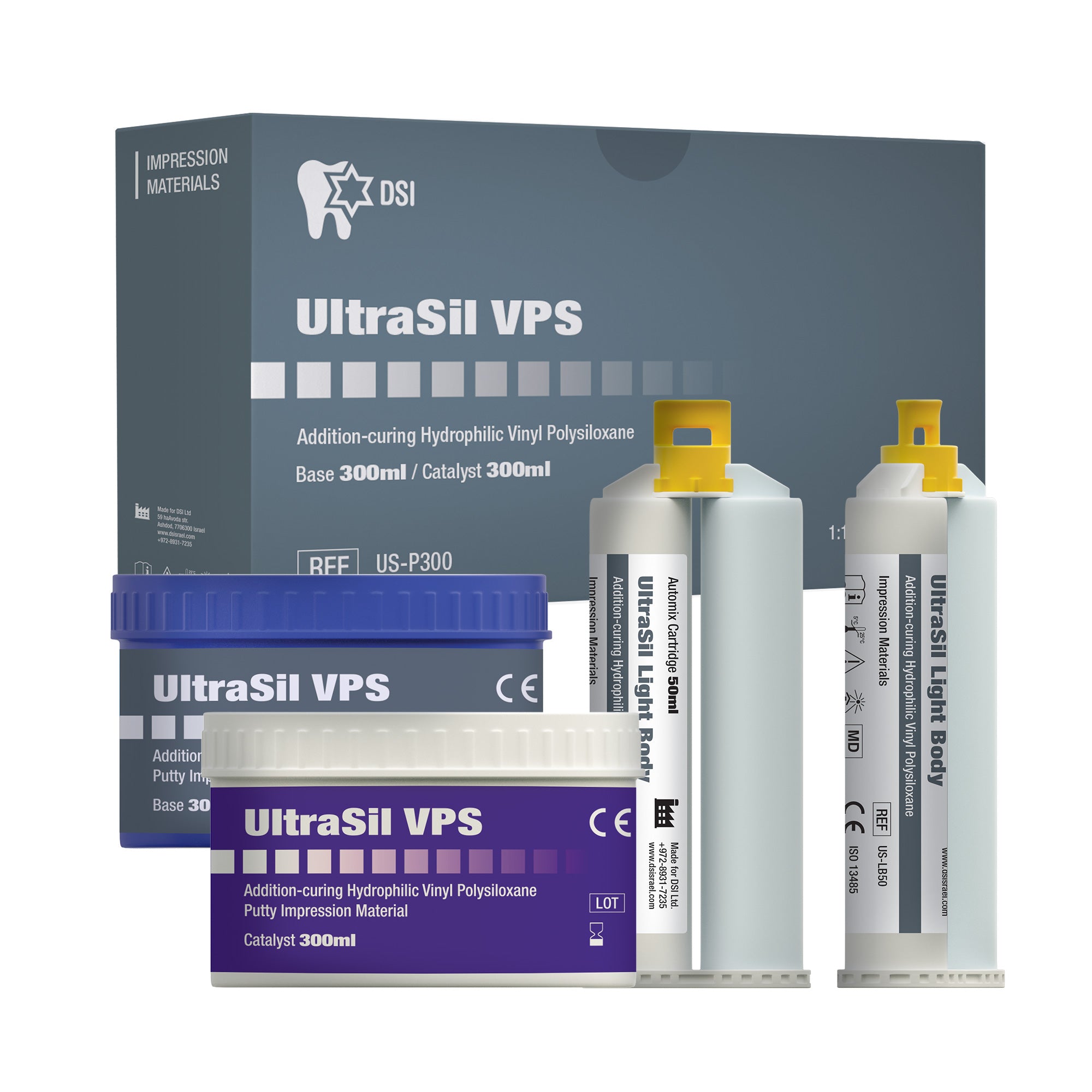 DSI UltraSil VPS Impression Material Full Kit 600ml putty + 2x50ml wash
