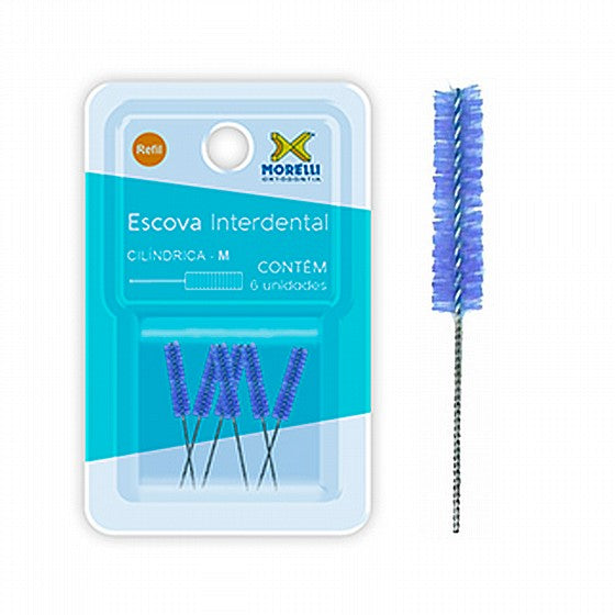 Morelli Interdental Clean Brushes Refill 6pcs Cylindrical Medium