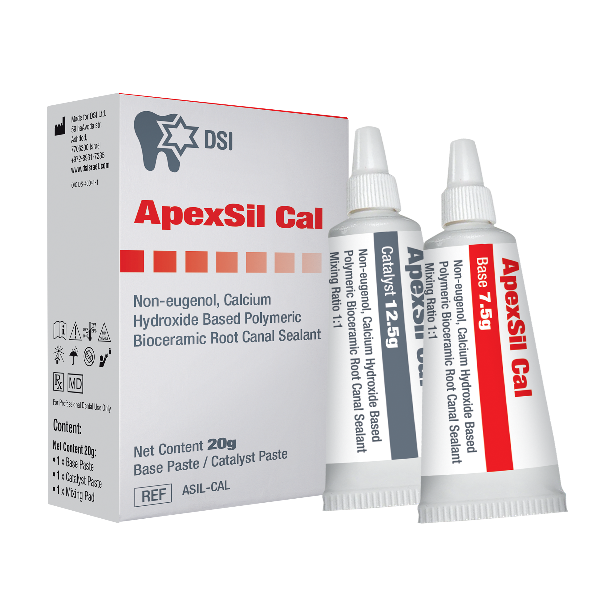 DSI Apexsil Cal Non-eugenol, Calcium Hydroxide Based Polyremic Bioceramic Sealer 20g