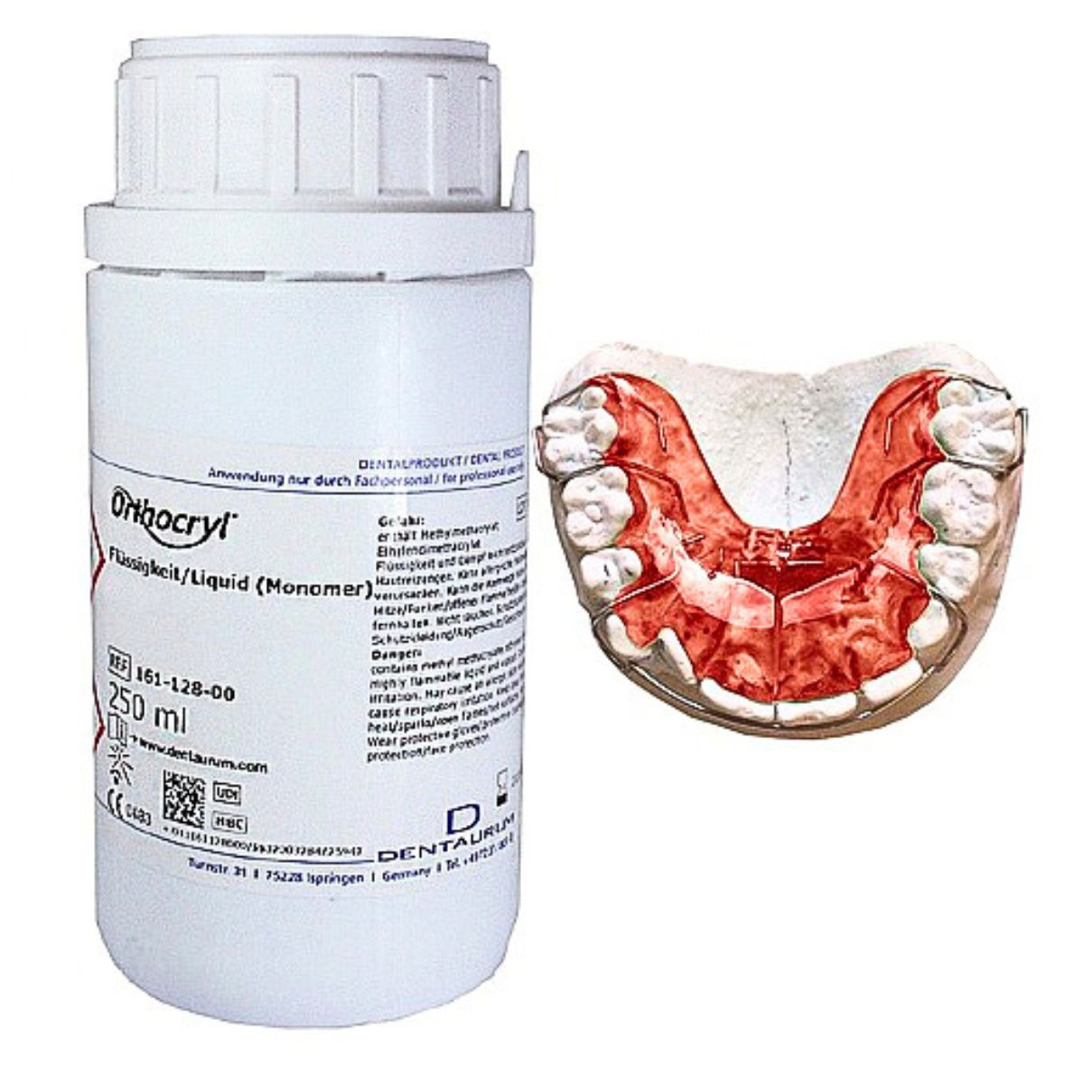 Dentaurum Orthocryl Red Acrylic Liquid 250ml