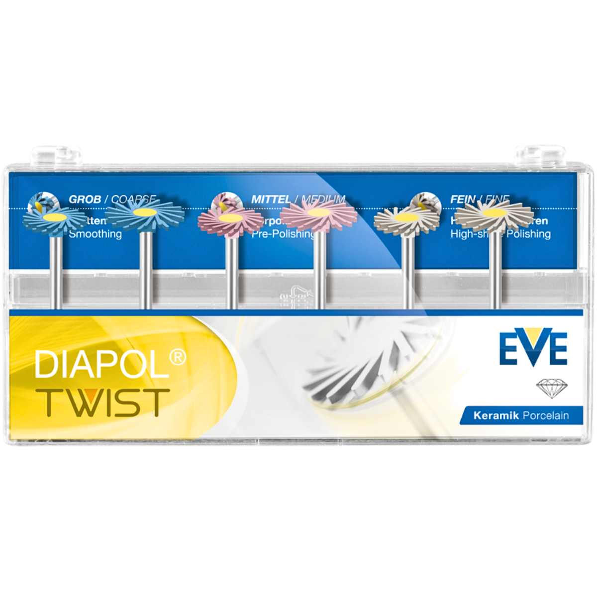 EVE Diapol HP 311 Set of 6 Diamond Twist Polishers