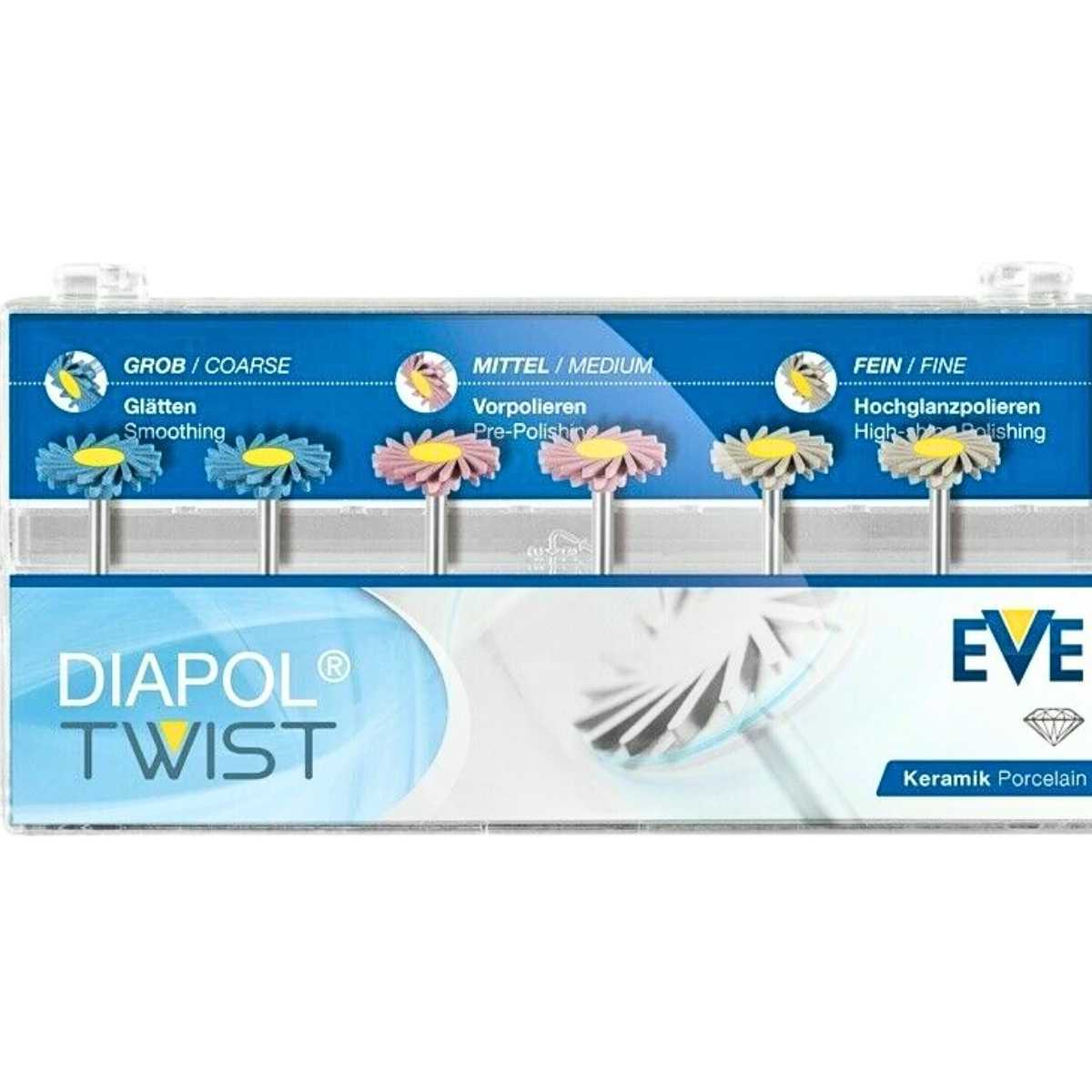 EVE Diapol Set RA 306 6pcs Diamond Twist Silicone