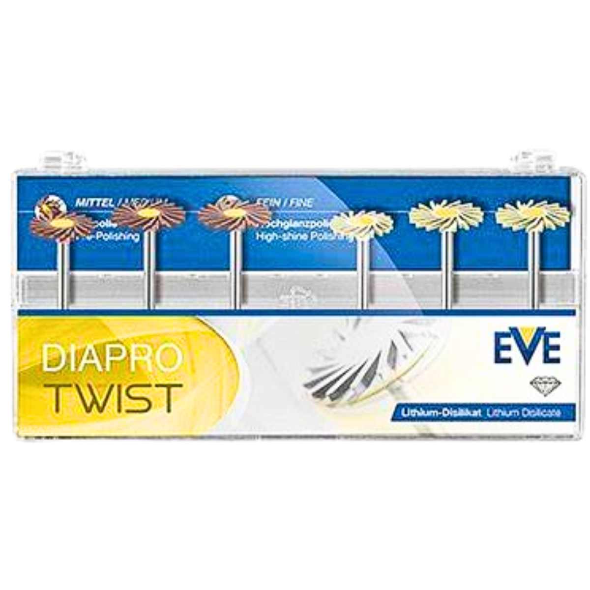 EVE Diapro HP 364 Set of 6 Diamond Twist Polishers