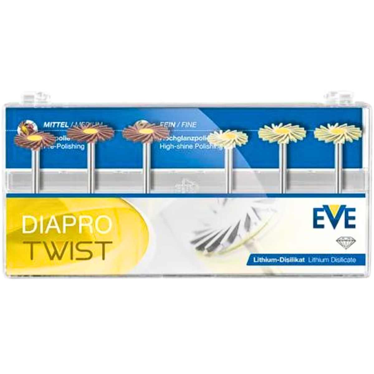 EVE Diasera Set HP 324 Set of 6 Diamond Twist Polishers