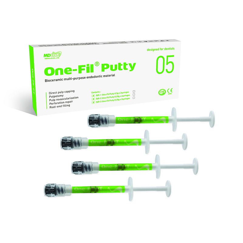 MDCLUS One Fil Putty Bioceramic Root Canal Filling In Syringe 4x25g