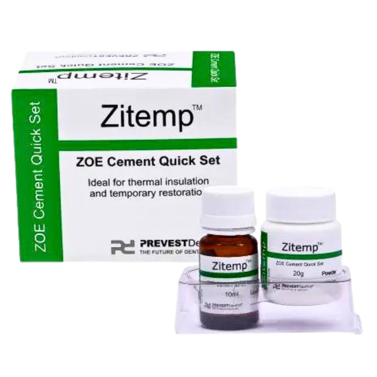 Zitemp Zoe Cement Quick Set 10ml liquid and 20g jar