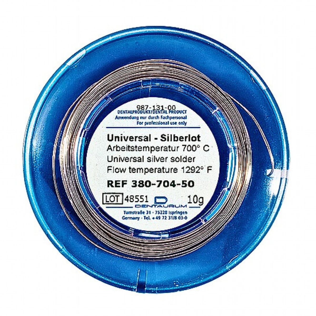 Dentaurum Universal Silver Solder Wire Roll 10g