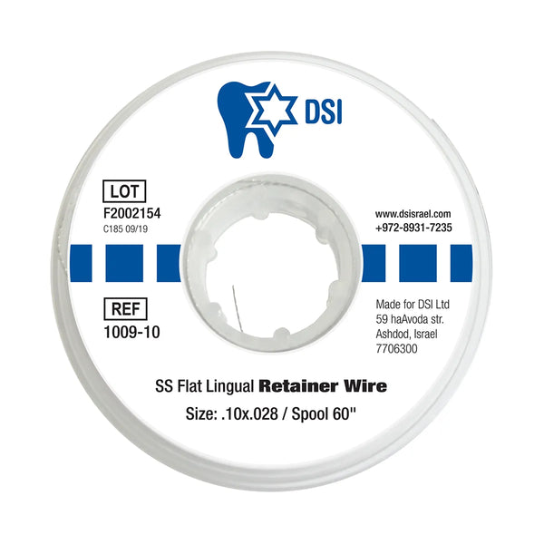 DynaFlex Dental Orthodontic Strand Retainer Flat Wire .010x.028 (Size 60)